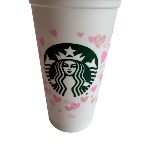 Starbucks 2022 Valentines 16 0z reusable cup with color changing hearts - Picture 2 of 10